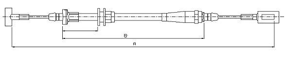 Cable Pull, parking brake (CM07100)