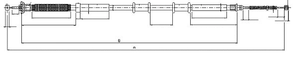 Cable Pull, parking brake (CM02860)