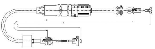 Cable Pull, clutch control (CF00356)