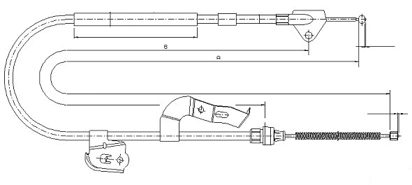 Cable Pull, parking brake (CM17100)