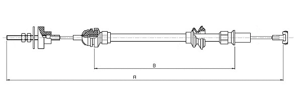 Cable Pull, clutch control (CF01724)
