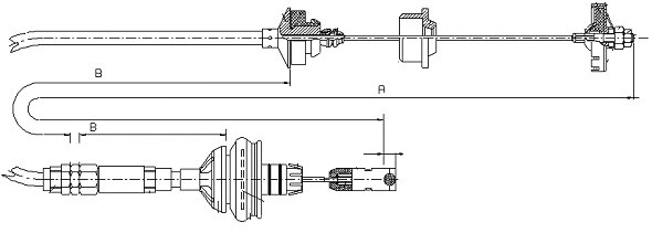 Cable Pull, clutch control (CF00944)