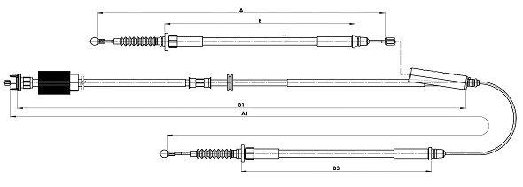 Cable Pull, parking brake (CM21490)