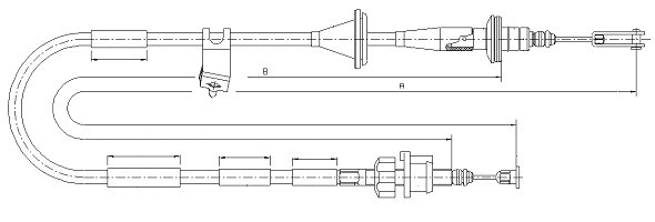 Cable Pull, clutch control (CF01708)