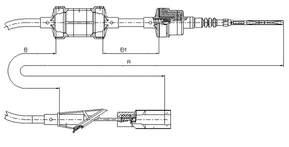 Cable Pull, clutch control (CF01768)