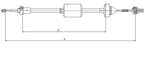 Cable Pull, clutch control (CF00076)