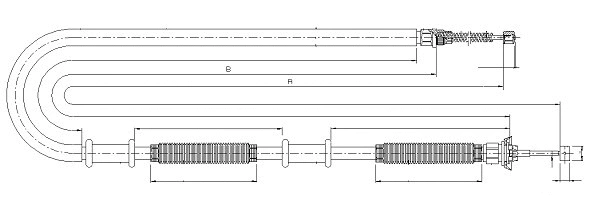 Cable Pull, parking brake (CM03880)