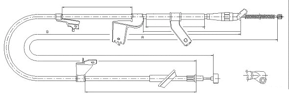 Cable Pull, parking brake (CM16990)