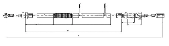 Cable Pull, parking brake (CM03760)