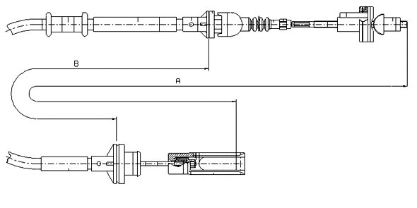 Cable Pull, clutch control (CF01804)