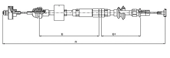 Cable Pull, clutch control (CF00260)