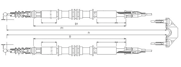 Cable Pull, parking brake (CM12250)