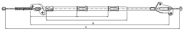 Cable Pull, parking brake (CM02710)