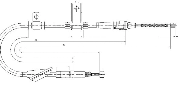 Cable Pull, parking brake (CM08060)
