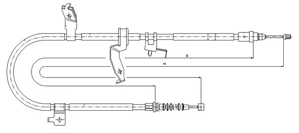 Cable Pull, parking brake (CM08460)