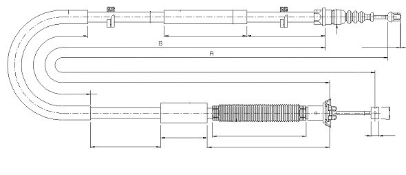 Cable Pull, parking brake (CM02760)