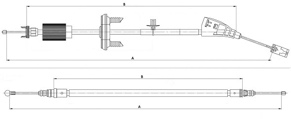 Cable Pull, parking brake (CM21460)