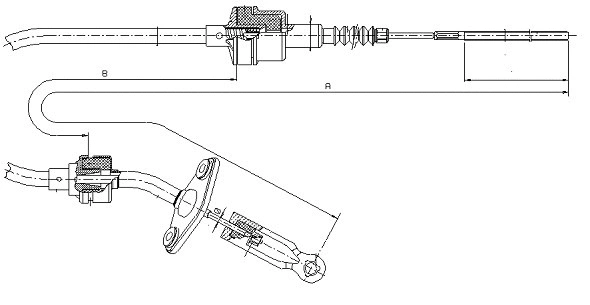 Cable Pull, clutch control (CF01184)