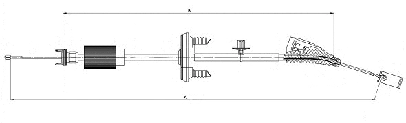 Cable Pull, parking brake (CM21470)