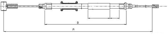 Cable Pull, parking brake (CM03800)