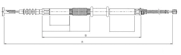 Cable Pull, parking brake (CM03550)