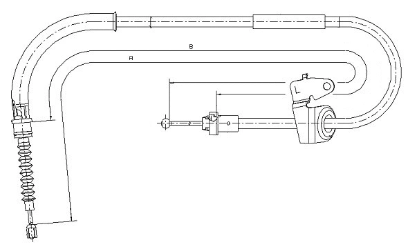 Cable Pull, parking brake (CM10010)