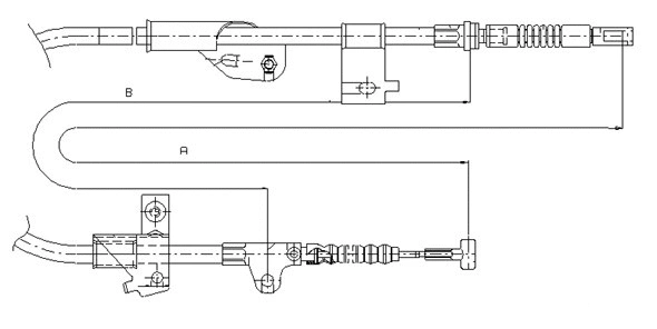 Cable Pull, parking brake (CM11010)