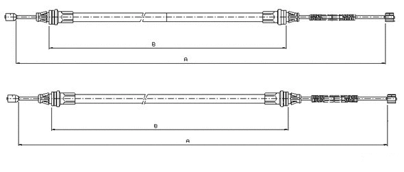 Cable Pull, parking brake (CM16160)