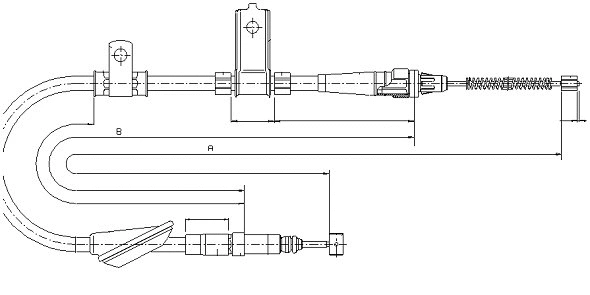 Cable Pull, parking brake (CM08050)