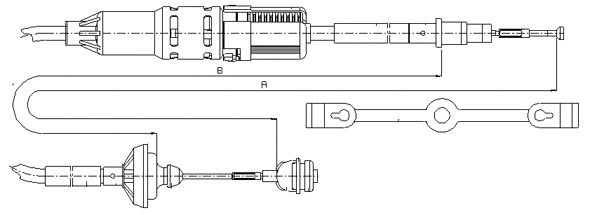 Cable Pull, clutch control (CF00280)