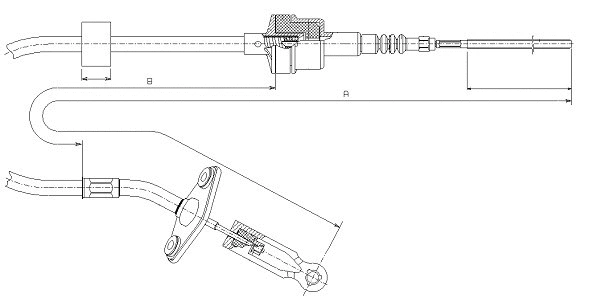 Cable Pull, clutch control (CF01888)