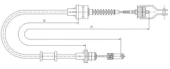 Cable Pull, clutch control (CF01444)