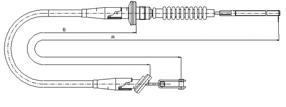 Cable Pull, clutch control (CF00708)