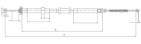 Cable Pull, parking brake (CM02750)