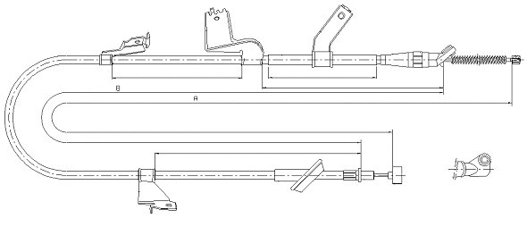 Cable Pull, parking brake (CM16980)
