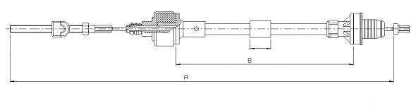 Cable Pull, clutch control (CF00688)