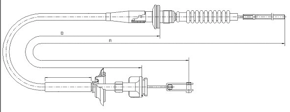 Cable Pull, clutch control (CF01700)
