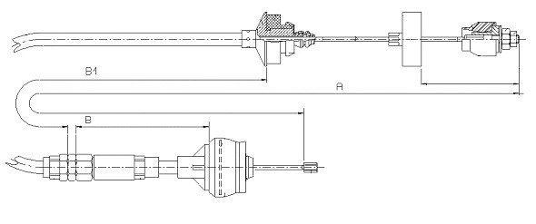 Cable Pull, clutch control (CF00468)