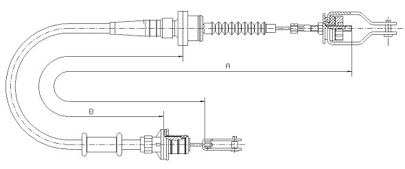 Cable Pull, clutch control (CF01440)