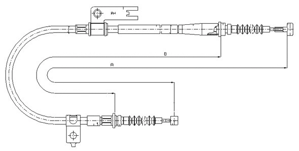 Cable Pull, parking brake (CM08510)
