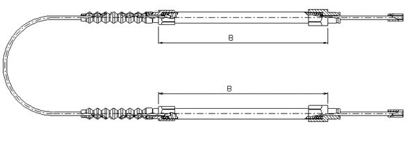 Cable Pull, parking brake (CM13970)