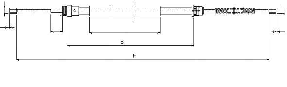 Cable Pull, parking brake (CM14100)
