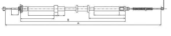 Cable Pull, parking brake (CM03070)