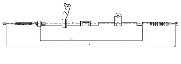 Cable Pull, parking brake (CM18100)