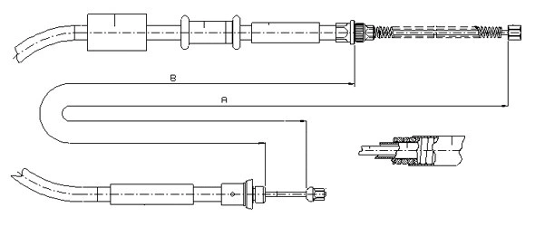 Cable Pull, parking brake (CM03250)