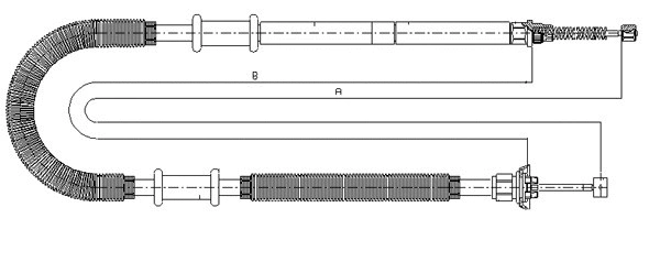 Cable Pull, parking brake (CM03700)