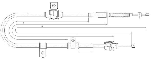 Cable Pull, parking brake (CM07540)