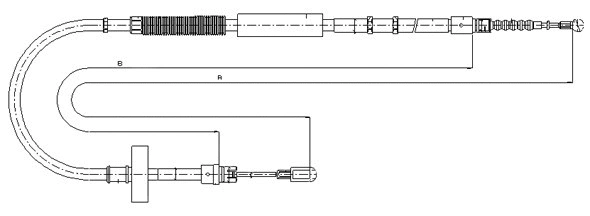 Cable Pull, parking brake (CM15860)