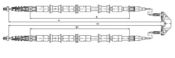 Cable Pull, parking brake (CM12300)