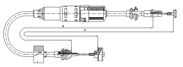 Cable Pull, clutch control (CF00352)
